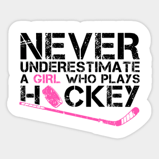 Funny Ice Hockey Player For Women Girls Hockey Lovers Sticker